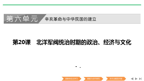 《北洋军阀统治时期的政治、经济与文化》PPT课件