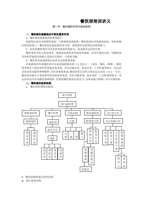 餐饮部培训讲义