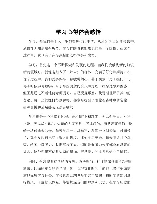 学习心得体会感悟