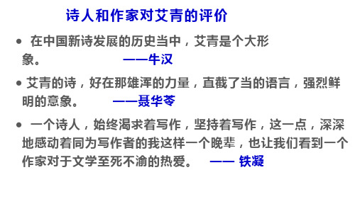 人教版部编版九年级上册第一单元名著导读《艾青诗选》课件(共60张PPT)