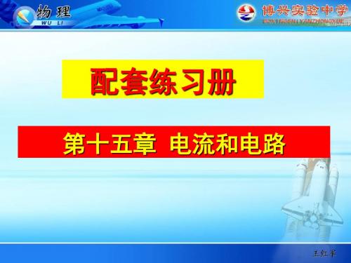 人教版九年级物理配套练习册第十五章电流和电路参考答案