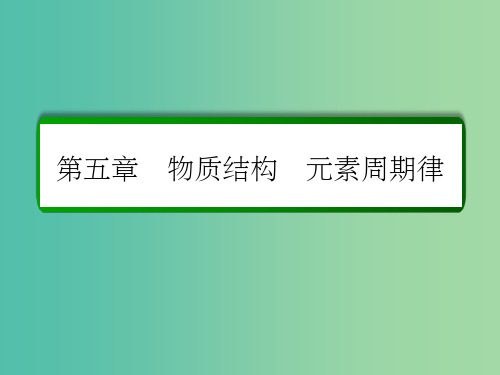 高考化学一轮复习 第5章 物质结构 元素周期律 第1讲 原子结构 核外电子的排布课件 新人教版 (2