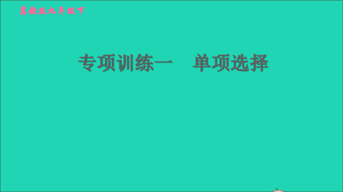 2022九年级英语下册专项训练一单项选择习题课件新版冀教版