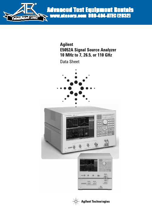 Agilent E5052A 信号源分析仪数据手册说明书