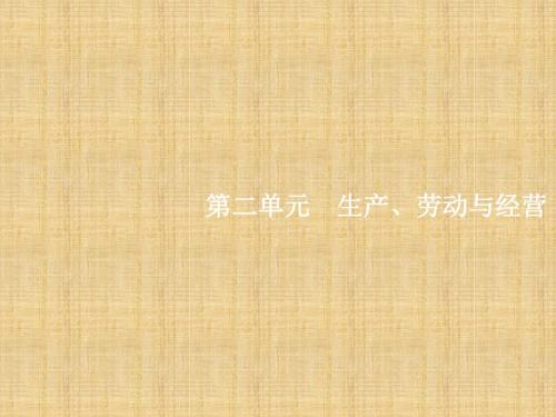 高三政治一轮复习第二单元生产劳动与经营4生产与经济制度名师课件新人教版必修
