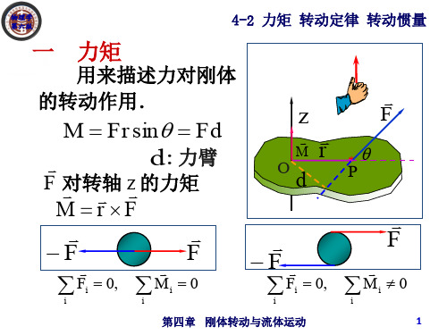 4-2 力矩 转动定律 转动惯量