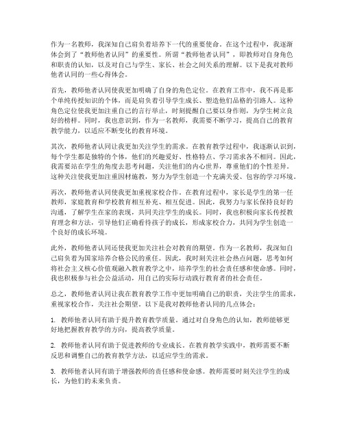 教师他者认同心得体会