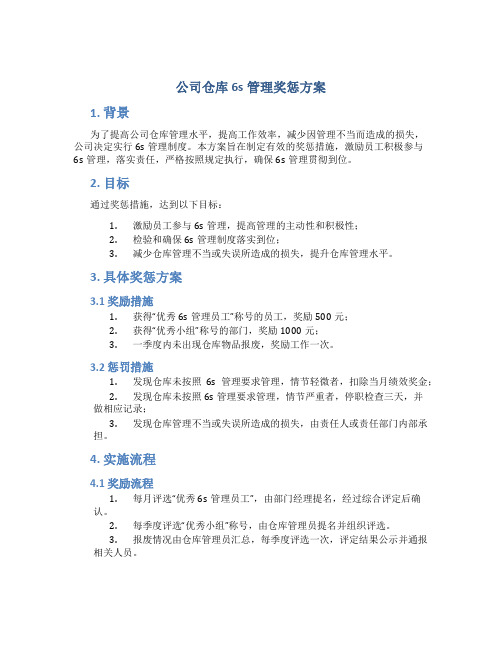 公司仓库6s管理奖惩方案