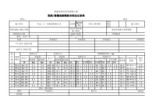 连续梁张拉模板