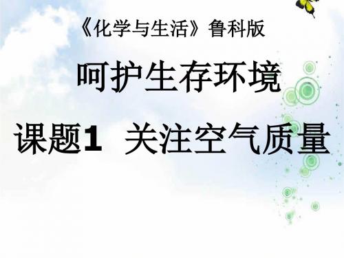 优课系列高中化学鲁科版选修1 1.1、关注空气质量 课件(21张)