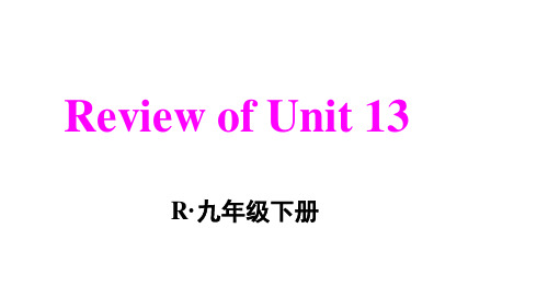 人教版九年级英语全一册 教学课件Unit 13 Review of Unit 13