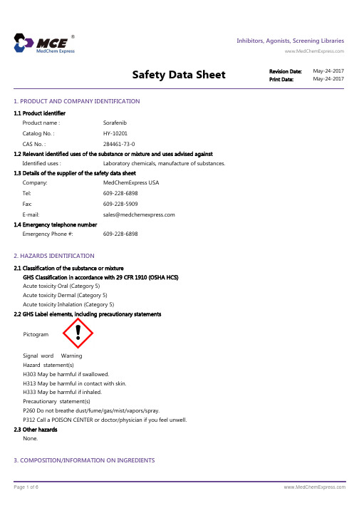 Sorafenib_SDS_MedChemExpress