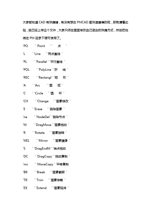 PKPM快捷键全集