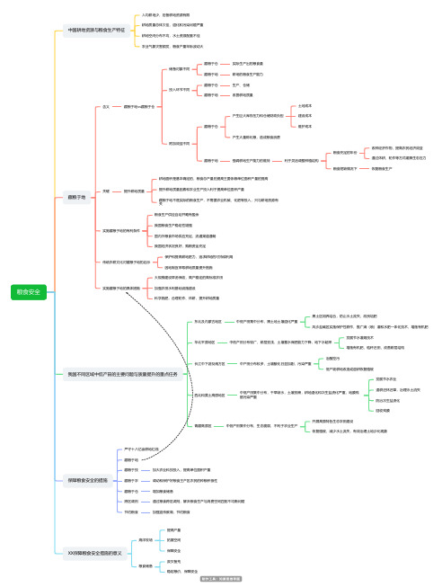 粮食安全思维导图