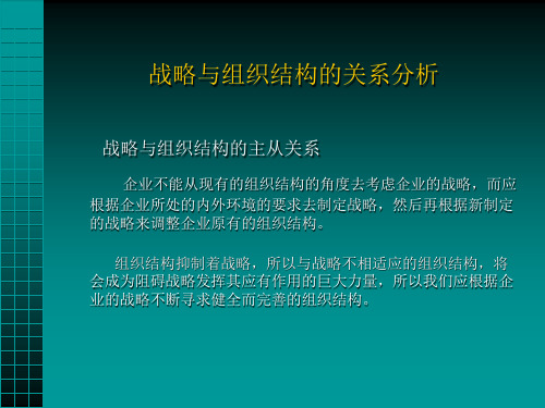 跨国企业组织结构与战略匹配分析案例