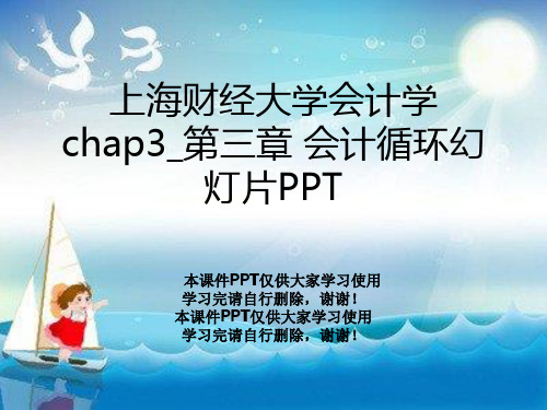 上海财经大学会计学chap3_第三章 会计循环幻灯片PPT