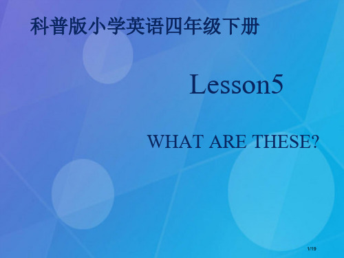 四年级英语下册-Lesson-5What-are-these教案省公开课一等奖新名师优质课获奖PPT