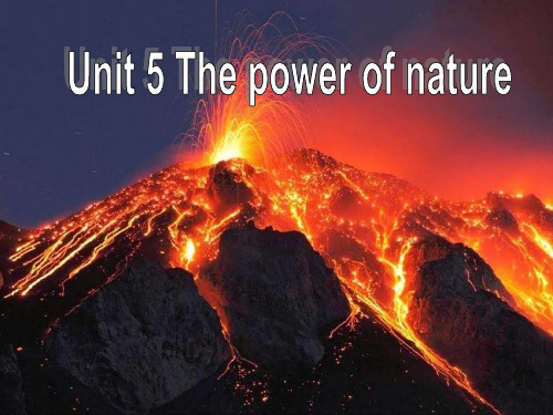 人教版高二英语选修六Unit 5 The power of nature Language points课件(共47张PPT)