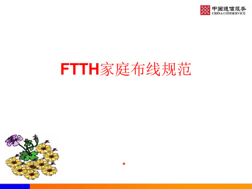 FTTH家庭布线规范