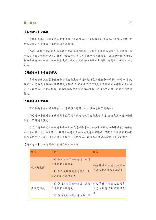 注会会计知识点