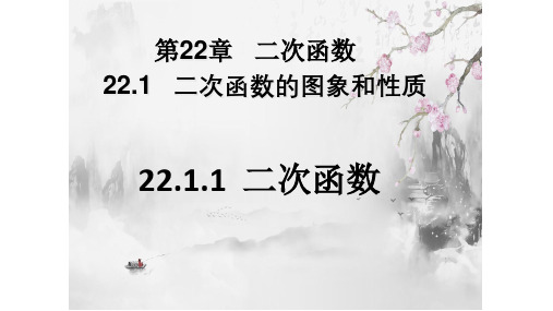 人教版数学九年级上册：22.1.1《二次函数》 PPT课件(共36页)