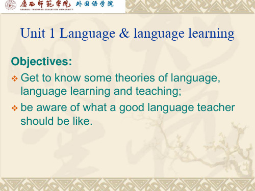 Unit 1 Language & language learning