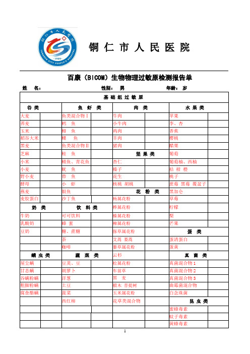 过敏原检测报告单(2015年最新版) (2)