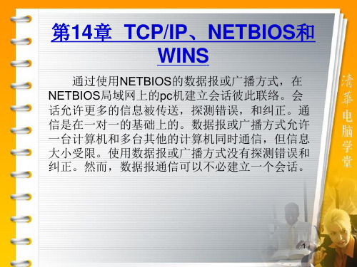 第14章  TCPIP、NETBIOS和WINS