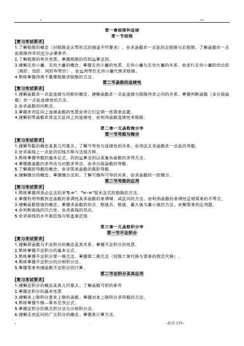 专升本高数复习资料全