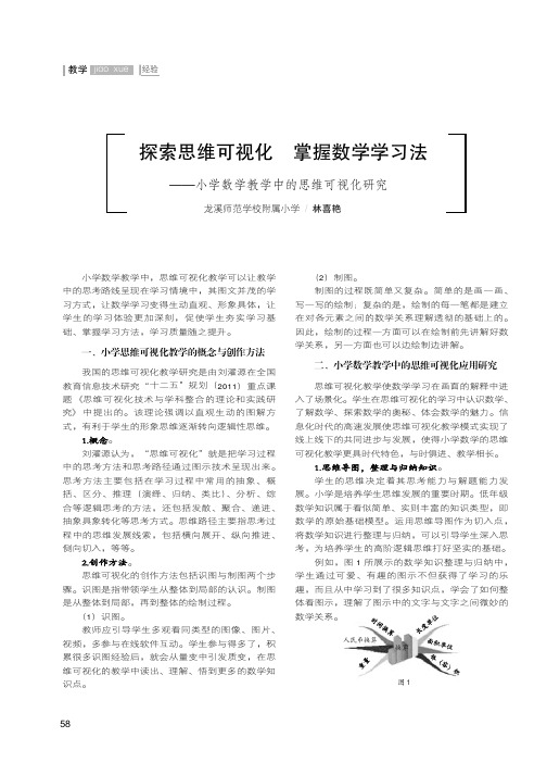 探索思维可视化 掌握数学学习法——小学数学教学中的思维可视化研究