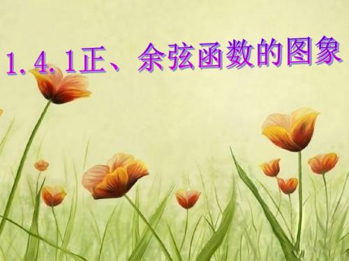 1.4.1正、余弦函数的图像