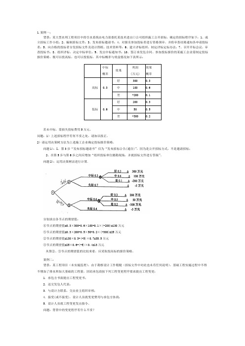 06289工程招标与合同管理论述题