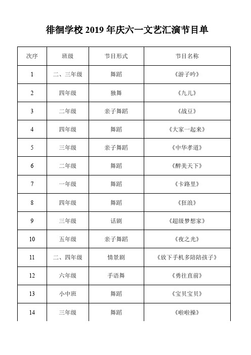 徘徊学校2019年庆六一主持词