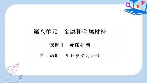 2019-2020春九年级化学下册 第8单元 金属和金属材料 课题1 金属材料课件  新人教版