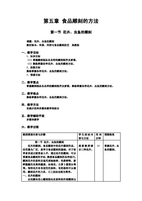 第五章 食品雕刻的方法