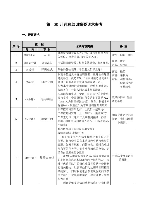 开结训规范流程