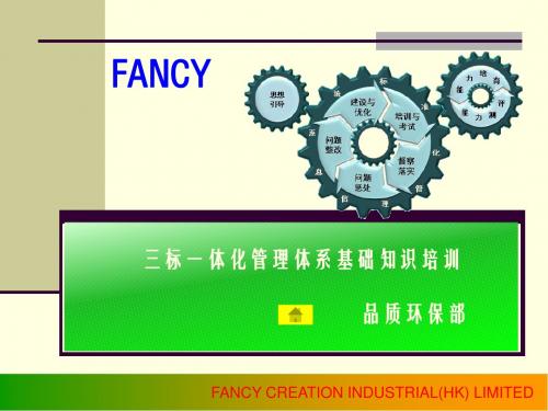 FANCY三标一体化基础知识管理培训(品质环保部).精讲