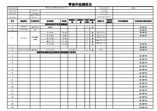 Q235零部件检测报告模板