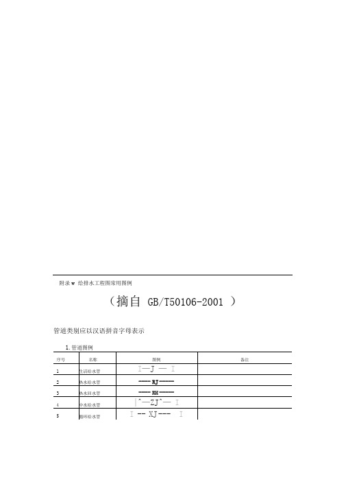 给排水施工图例