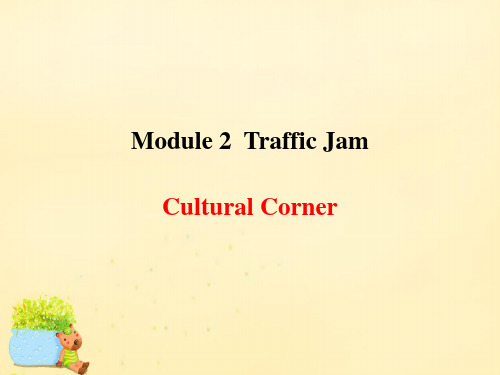 外研版高中英语必修4 Module 2《Traffic Jam》(Cultural Corner)课件