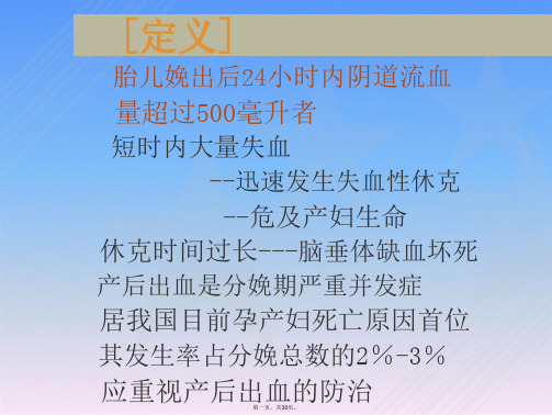 产后出血小讲课