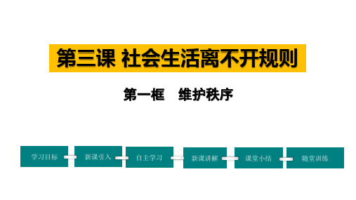 2021部编版八年级道德与法治上册课件：3.1维护秩序