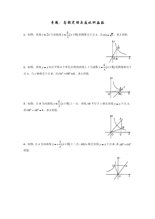 专题 勾股定理与反比例函数