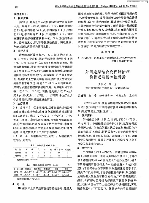 外固定架结合克氏针治疗桡骨远端粉碎性骨折