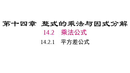 人教版八年级数学上册第14章   整式的乘法与因式分解1 平方差公式