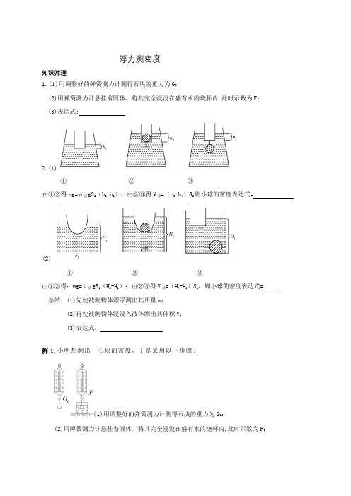 浮力测密度