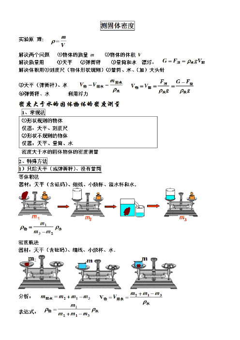 特殊法测密度