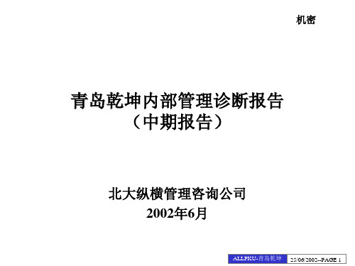 某公司内部管理诊断报告(PPT 135页)