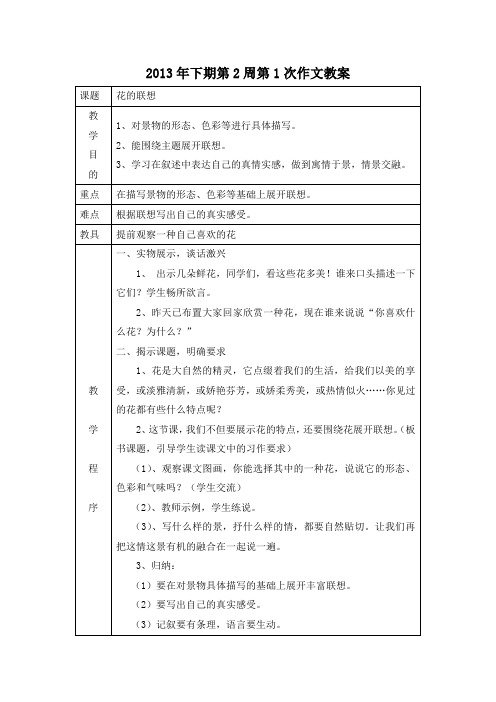 作文《花的联想》