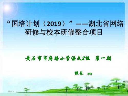 “国培计划(2019)”湖北省网络研修与校本研修整合项目模板.pptx